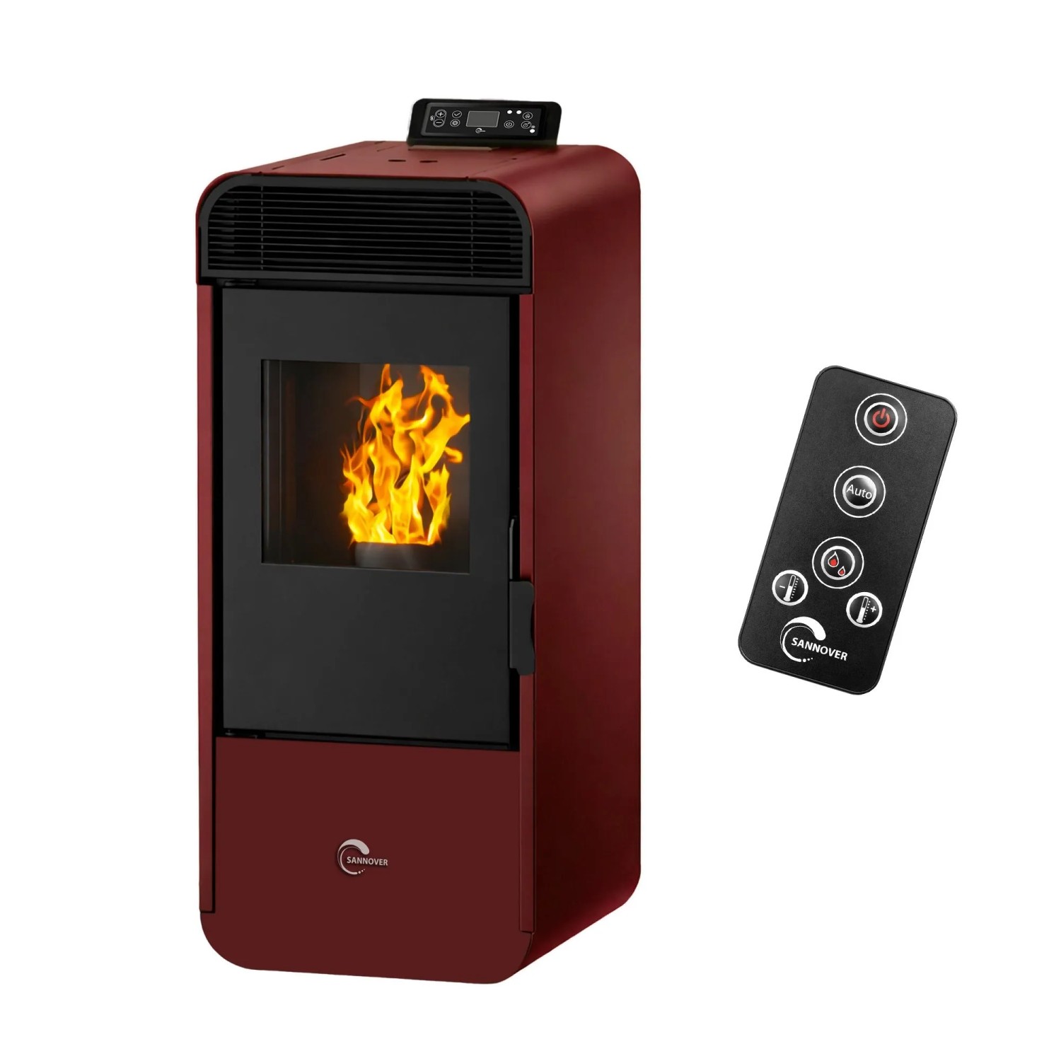 Sannover Pelletofen Izedia 13,8 kW Bordeaux