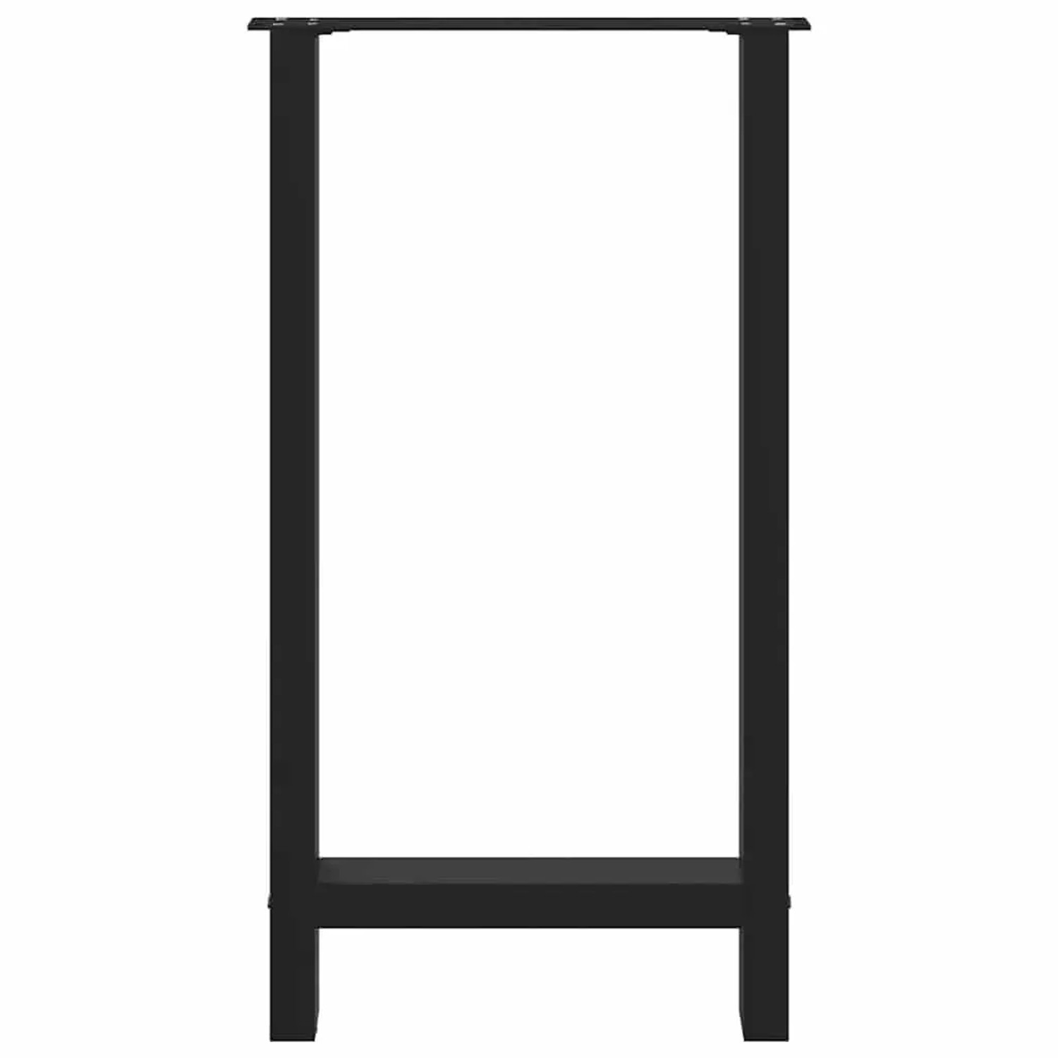 Schwarze vidaXL Bartischbeine, 2er Set, aus Stahl, 50x90 cm, ideal für Stehtische.
