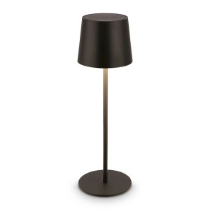 Brilo Akku-LED-Tischleuchte Bota Schwarz Ø 11 cm