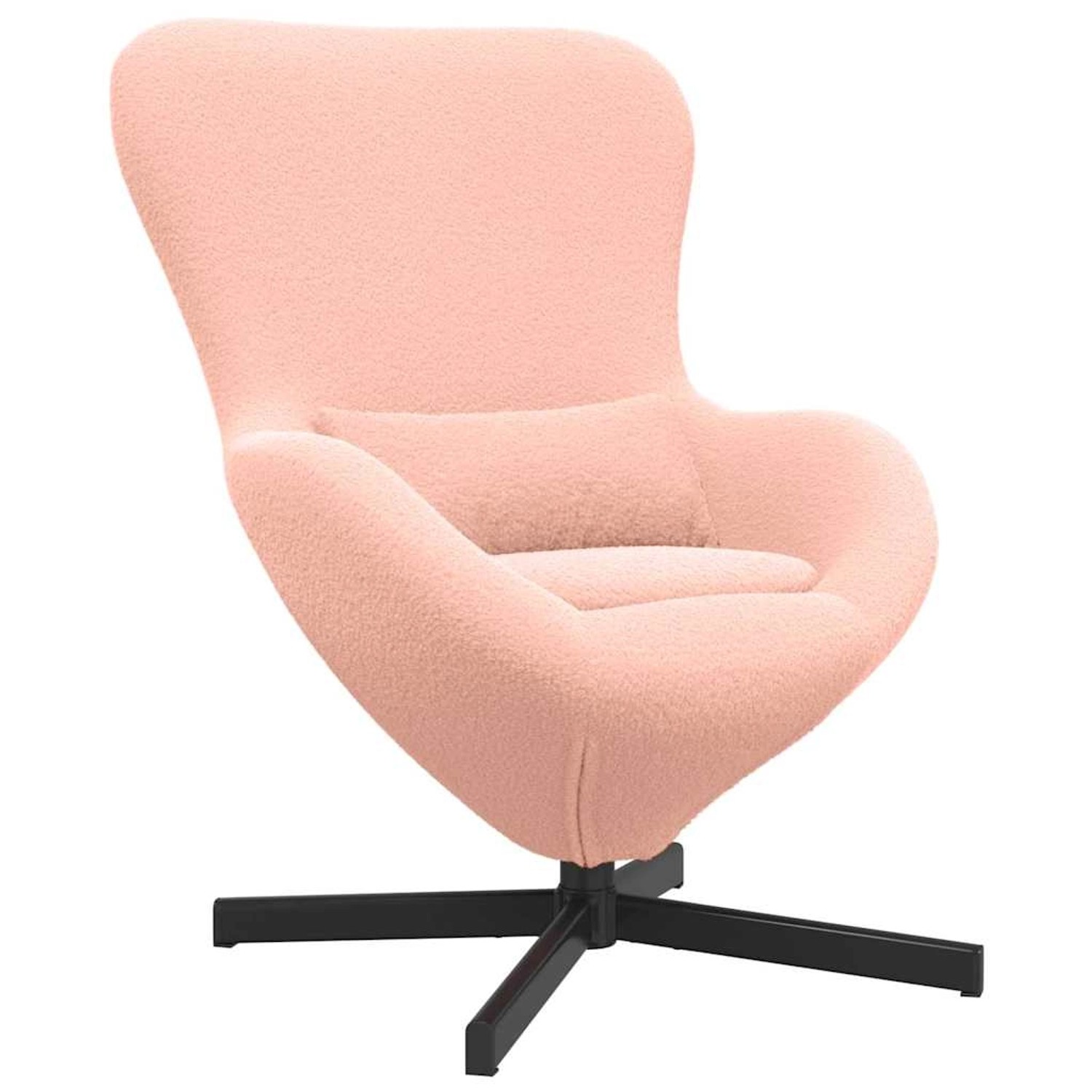 vidaXL Eiersessel Rosa 63 x 73 x 90 cm Stoff in Lammfelloptik 42002770 günstig online kaufen