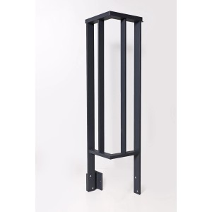 Eckset Linus Aluminium Anthrazit - Geländer 120 x 26 cm für seitliche Montage