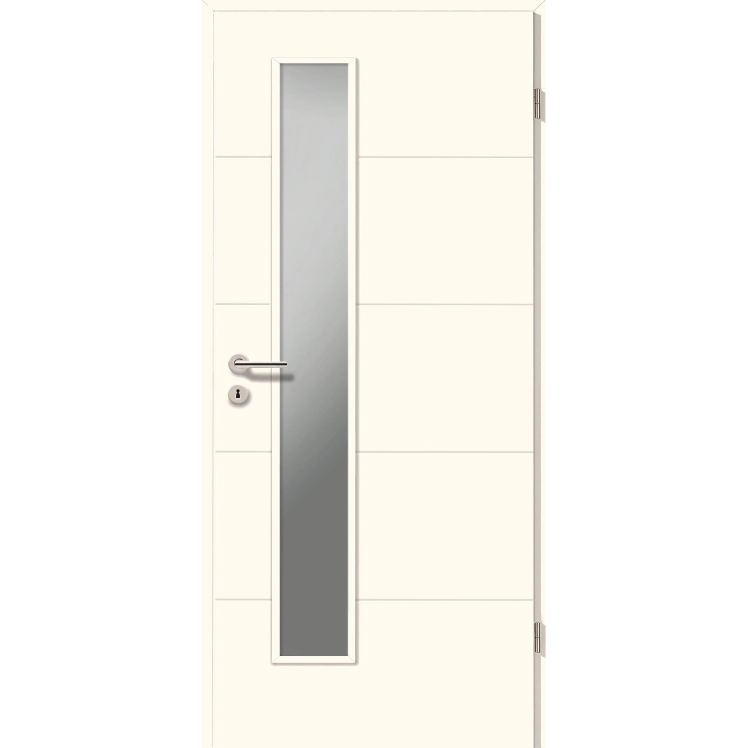 Zimmertür Catro Line ähnl. RAL 9010 LA1-D Satiniert 198,5 x 98,5 cm R