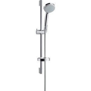 Hansgrohe Croma 100 Brauseset Vario EcoSmart mit Brausestange, Handbrause und Seifenschale, Chrom.