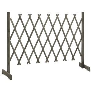 vidaXL Garten-Rankzaun Grau 150x80 cm Massivholz Tanne 314827