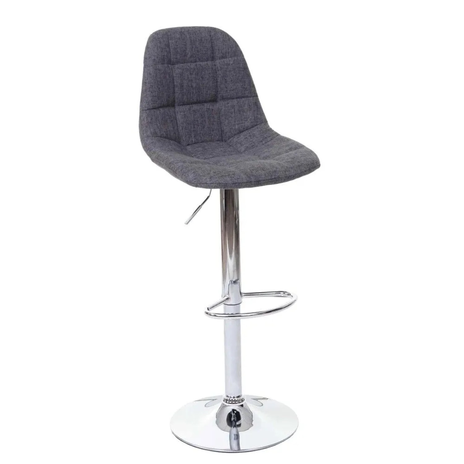 MCW Barhocker A67 2er-Set Grau Textil