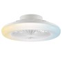 Weiße LED-Deckenleuchte Montero mit Ventilator, Ø 42 cm. Moderne Deckenlampe mit einstellbarer Lichtfarbe.