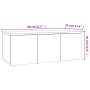 VidaXL TV-Schrank, Betongrau, 80x34x30 cm, Holzwerkstoff, mit 3 Schubladen. Wohnwand.