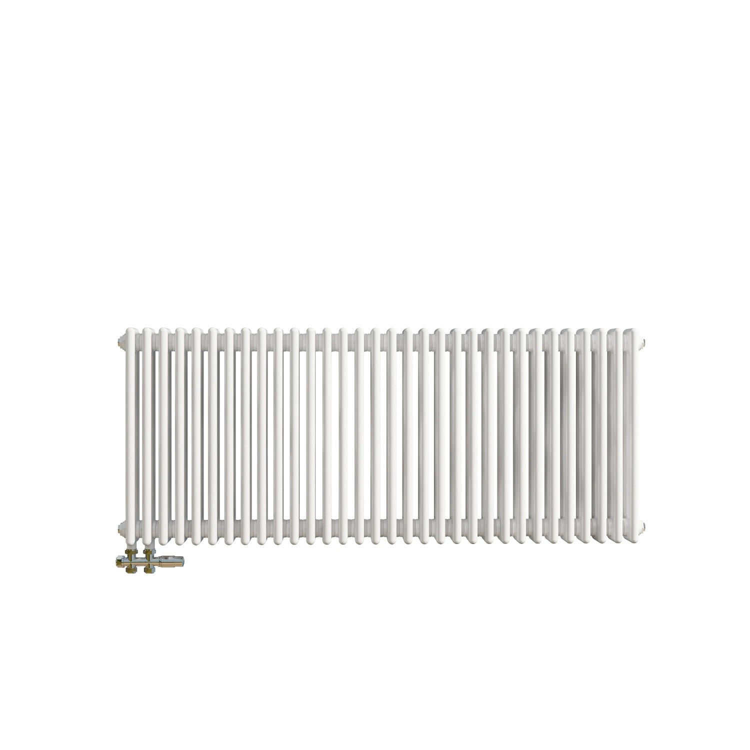 Duschparadies 3 Säulen Traditioneller Heizkörper in Gusseisen-Optik 600x1460mm 2177W für Warmwasserbetrieb Weiß