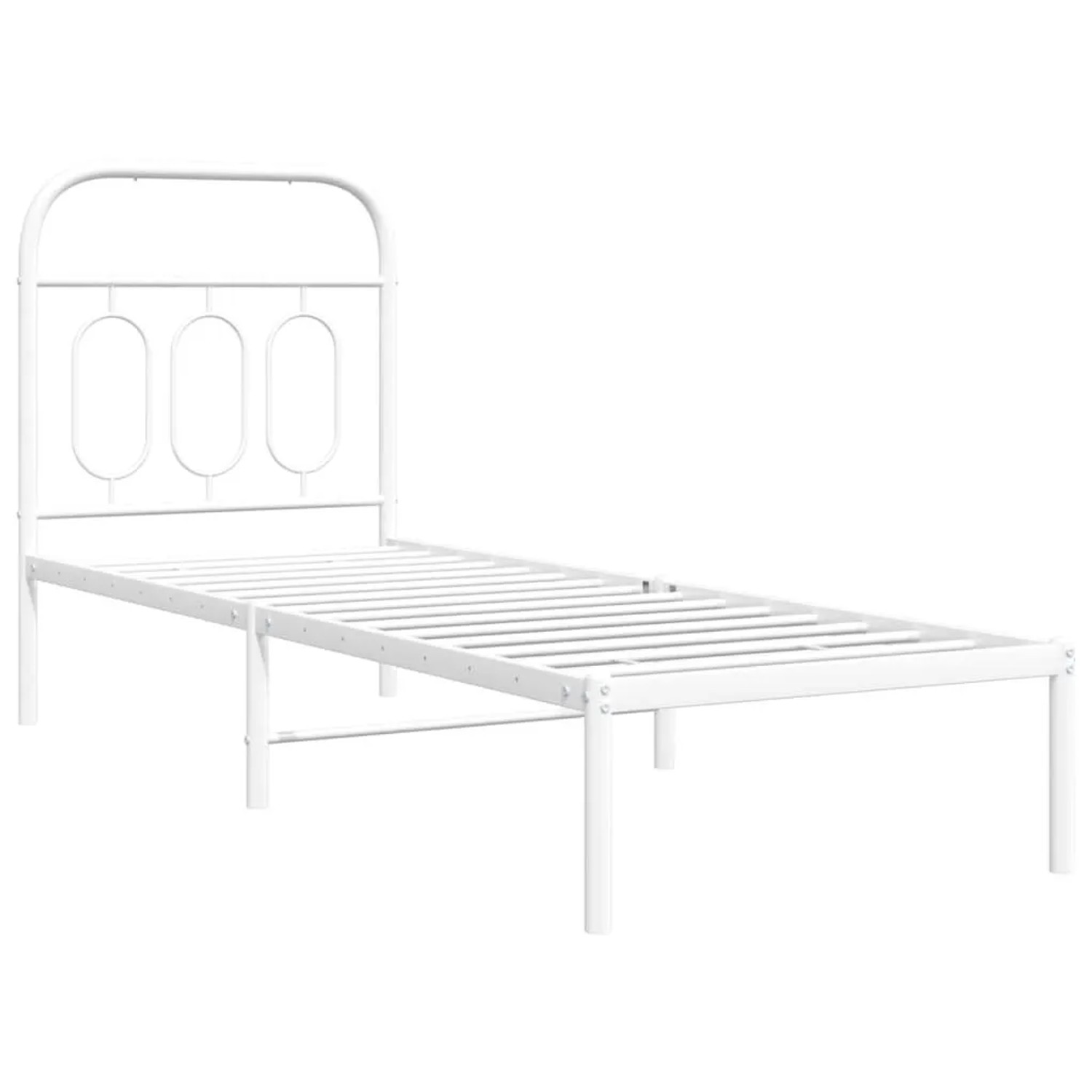 vidaXL Metallbett ohne Matratze mit Kopfteil Weiß 75x190 cm 377156 günstig online kaufen