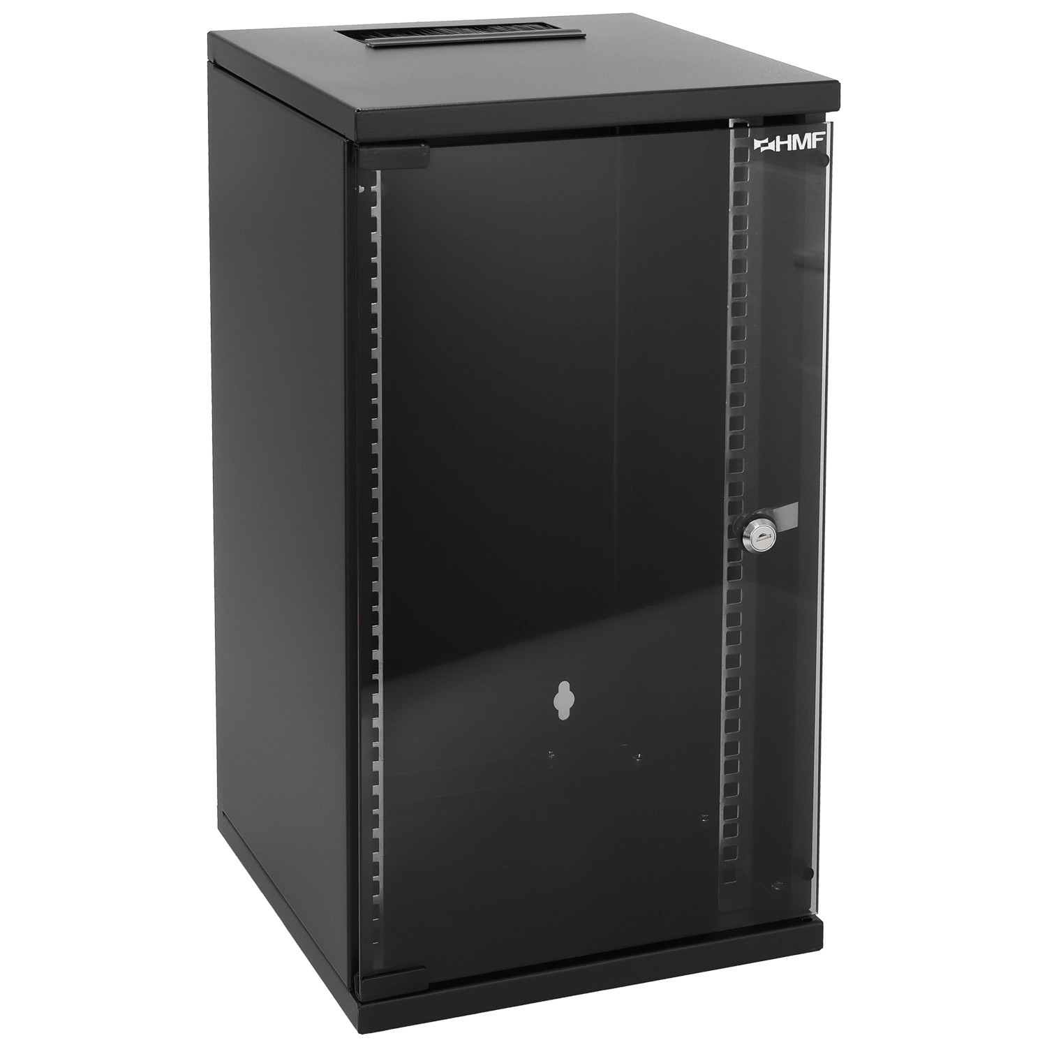 HMF 63412-02 Serverschrank Netzwerkschrank 12HE Wandgehäuse 10 Zoll Rack Schwarz