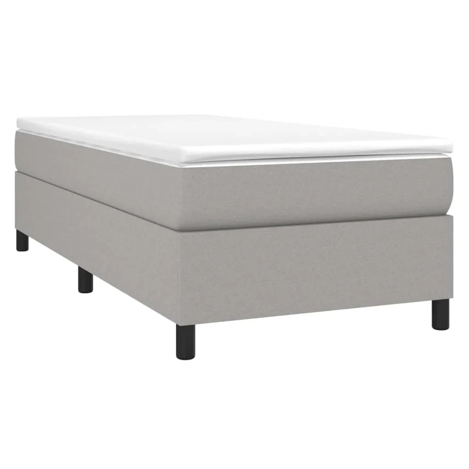 vidaXL Boxspringbett mit Matratze Hellgrau 80x200 cm Stoff 3144375 günstig online kaufen