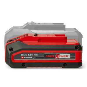 Einhell Power X-Change Akku 18V/4,0 Ah, rot/schwarz, für Elektrowerkzeuge.