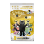 Lucky Lou Katzen-Trockenfutter Geflügel & Huhn, 750g Packung mit Katze und Huhn Illustration.