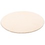 Runder, creme-farbener Snapstyle Hochflor Shaggy Teppich Palace, 160x160cm.