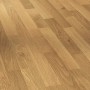 Nahaufnahme: Parador Basic 400 Laminat in Eiche Natur, wasserfest und mit Holzoptik.