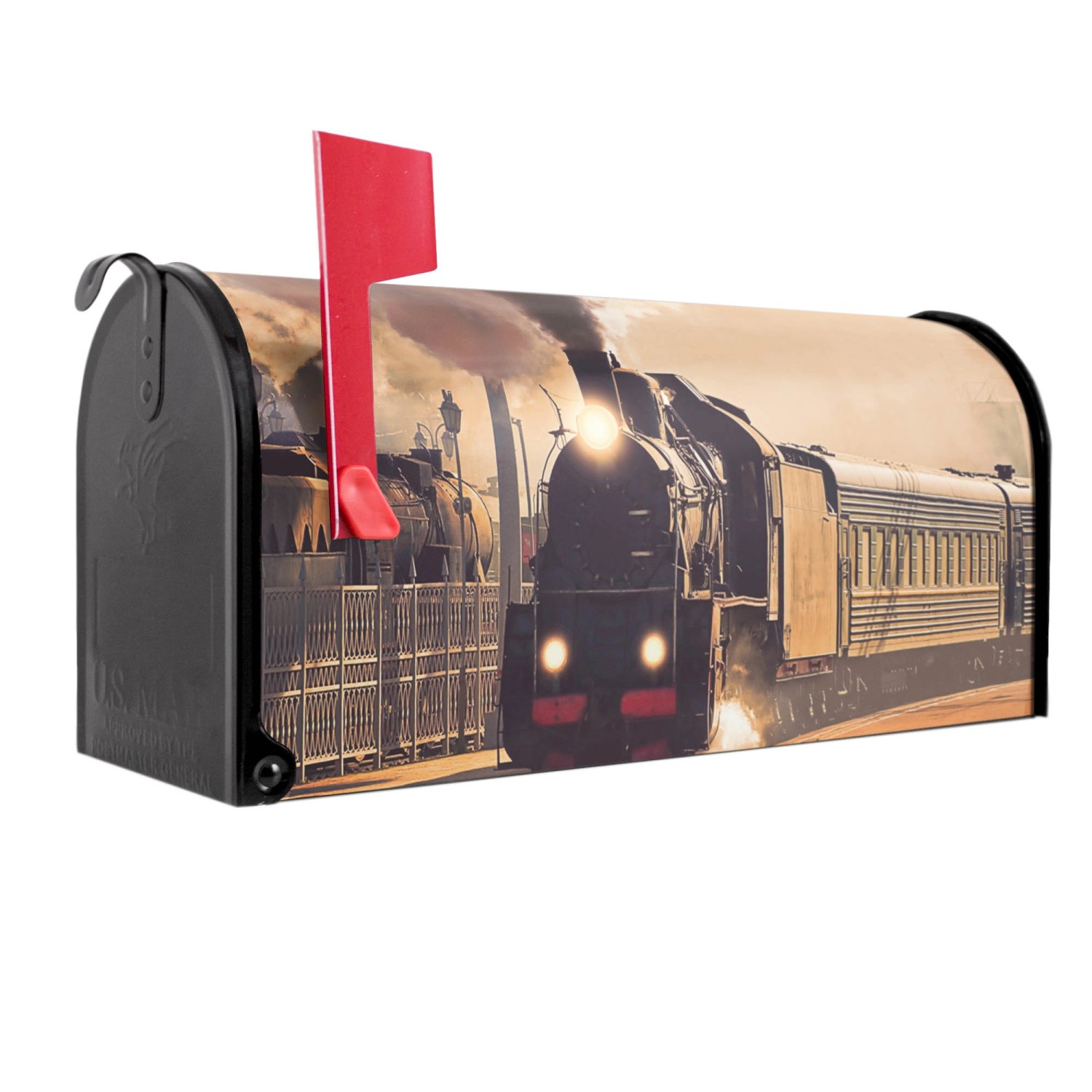 Banjado Amerikanischer Briefkasten Schwarz 48x22x16cm US Mailbox Letterbox günstig online kaufen