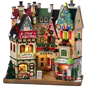 Lemax Weihnachtsdekoration 'Tis The Season Shops mit LED-Beleuchtung, 28x25,8x10,2cm.