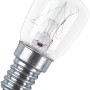 Osram E14 Leuchtmittel, 25W, klar, für Speziallampen. Dimmbare Glühbirne mit warmweißem Licht.