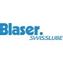 Blaues Blaser. SWISSLUBE Logo auf weißem Hintergrund für Staloc Blasolube Hochtemperaturfett.
