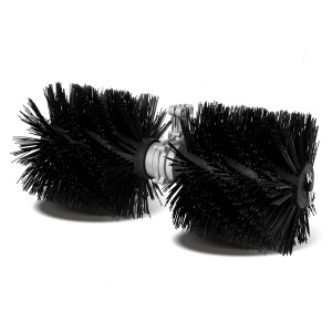 EBERTH Kehrwalze 60cm mit Getriebestange für Kehrmaschinen, Bürsten in Schwarz.