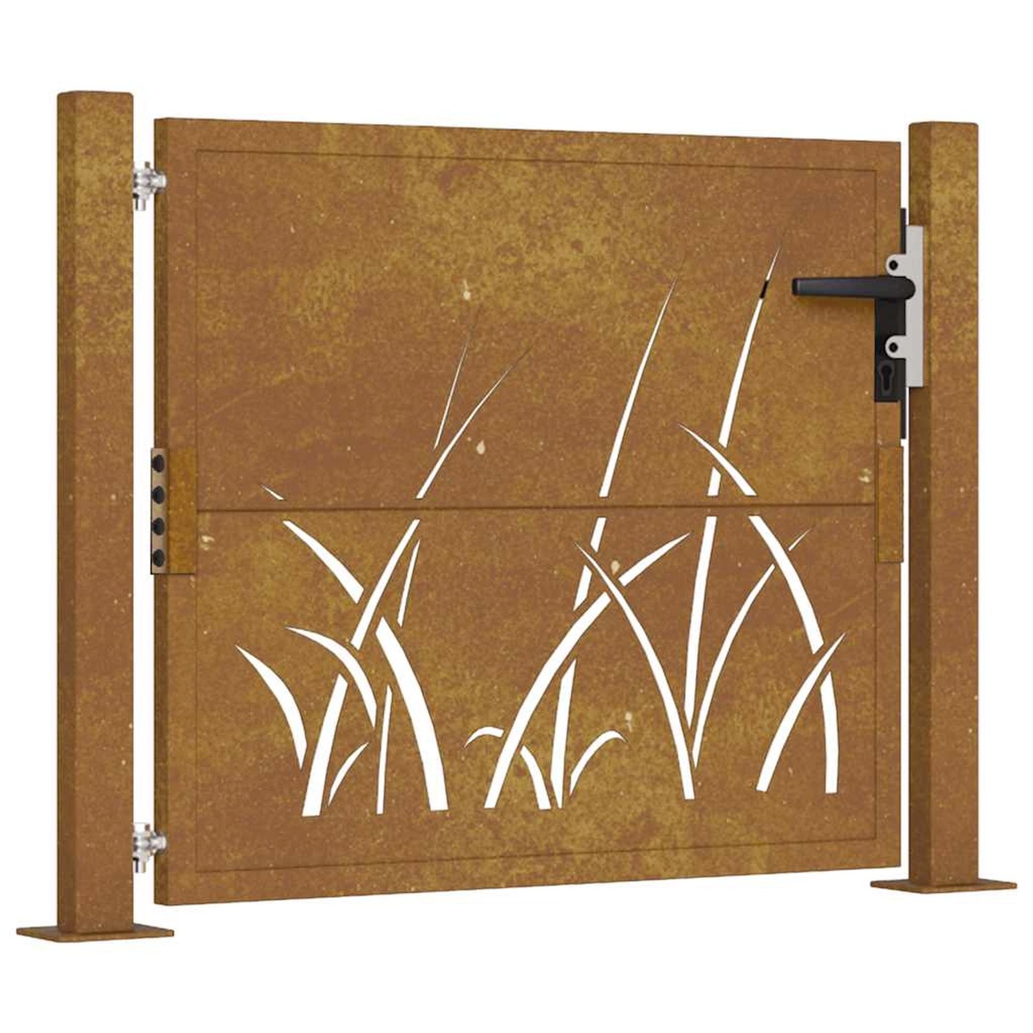 vidaXL Gartentor 105 x 80 cm Cortenstahl Gras-Design 153172 günstig online kaufen