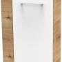 Fackelmann Waschbeckenunterschrank SBC Asteiche, 44 cm breit, mit weißer Front und Griff.