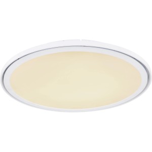 Weiße LED-Deckenleuchte Samu, Ø 50cm, dimmbar mit Farbwechsel und Fernbedienung.