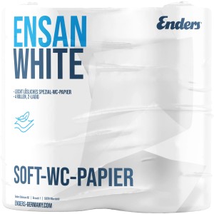 Enders Soft-WC-Papier, 4 Rollen Spezial-Toilettenpapier für Camping, 2-lagig und leicht löslich.
