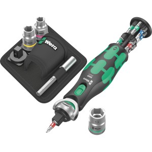 Wera Zyklop Pocket 2 Knarren-Set, 18-teilig mit Bits, Nüssen und Halfter.