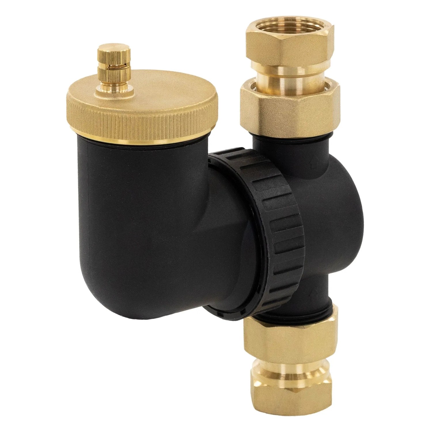 LuxeBath Luftabscheider für Warmwasserheizung Horizontal/Vertikal