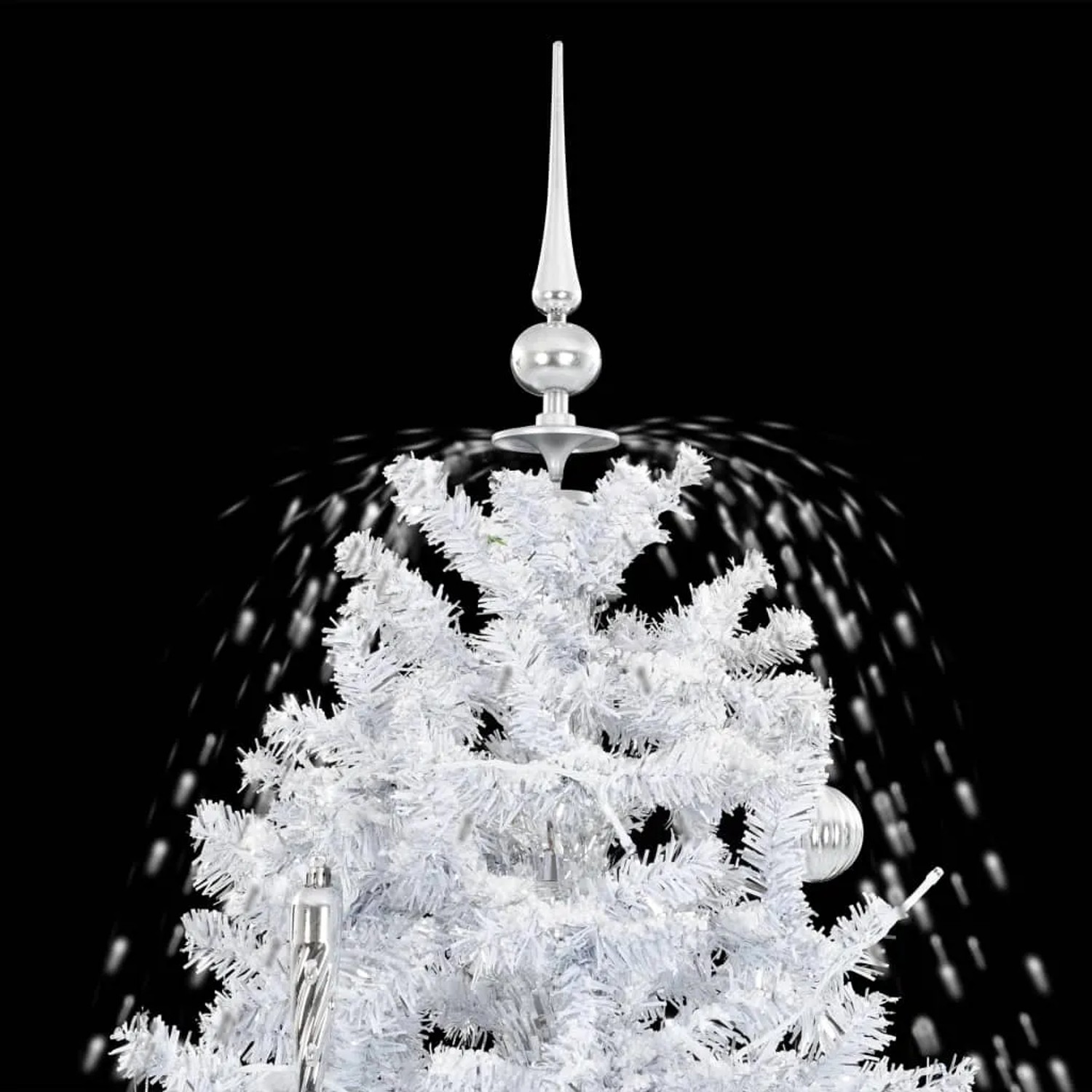 vidaXL Schneiender Weihnachtsbaum Weiß 140 cm mit Schirmfuß kaufen bei OBI
