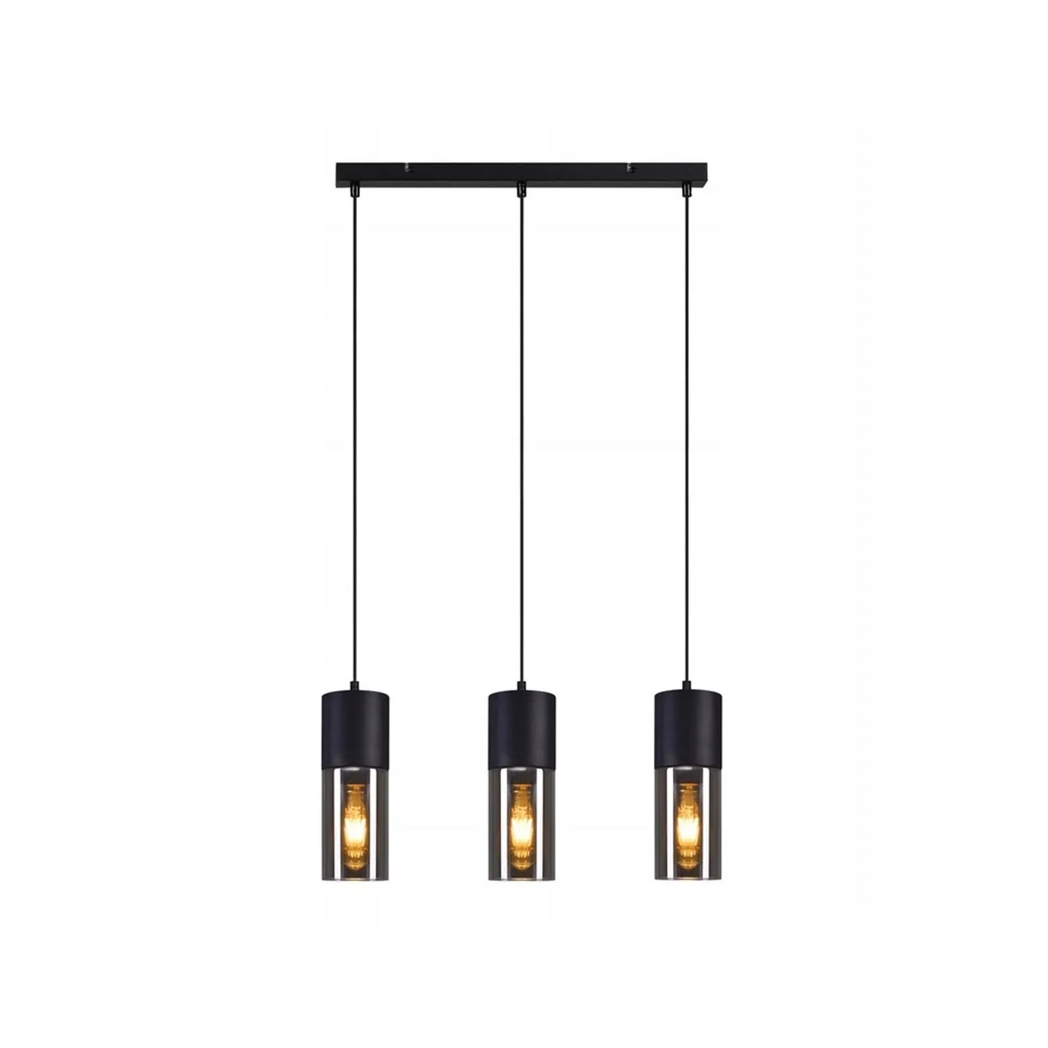 NETTLIFE LED Pendelleuchte aus Metall L180cm Schwarz