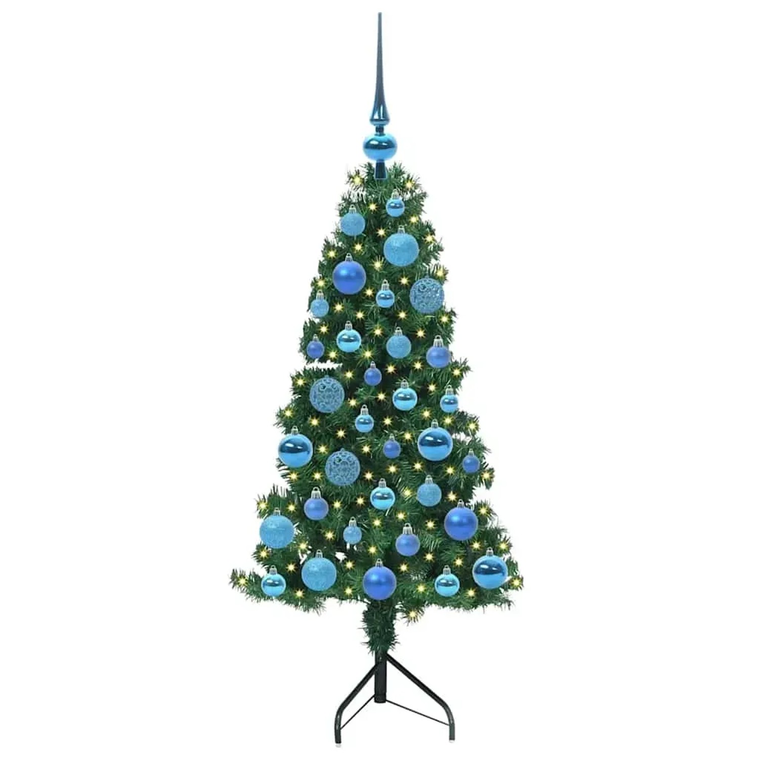 vidaXL Eckiger Künstlicher Weihnachtsbaum Grün 120 cm PVC und Metall 3397248