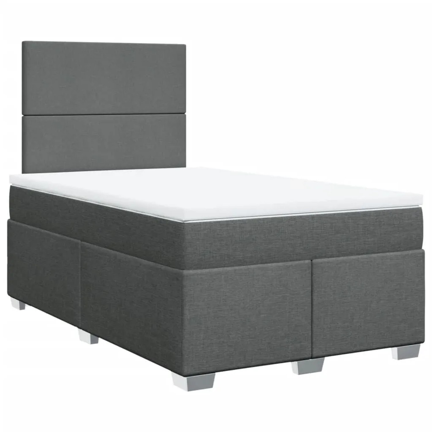 vidaXL Boxspringbett mit Matratze Dunkelgrau 120x200 cm Stoff 3290449 günstig online kaufen
