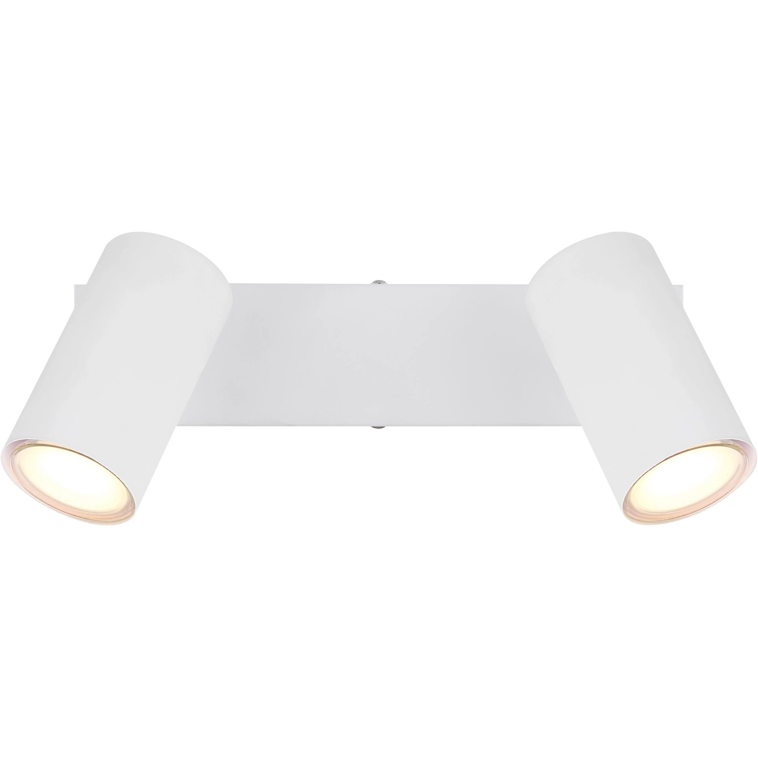 Weißer Globo Strahler Robby, 2-flammig, für GU10 Leuchtmittel, modernes Design.