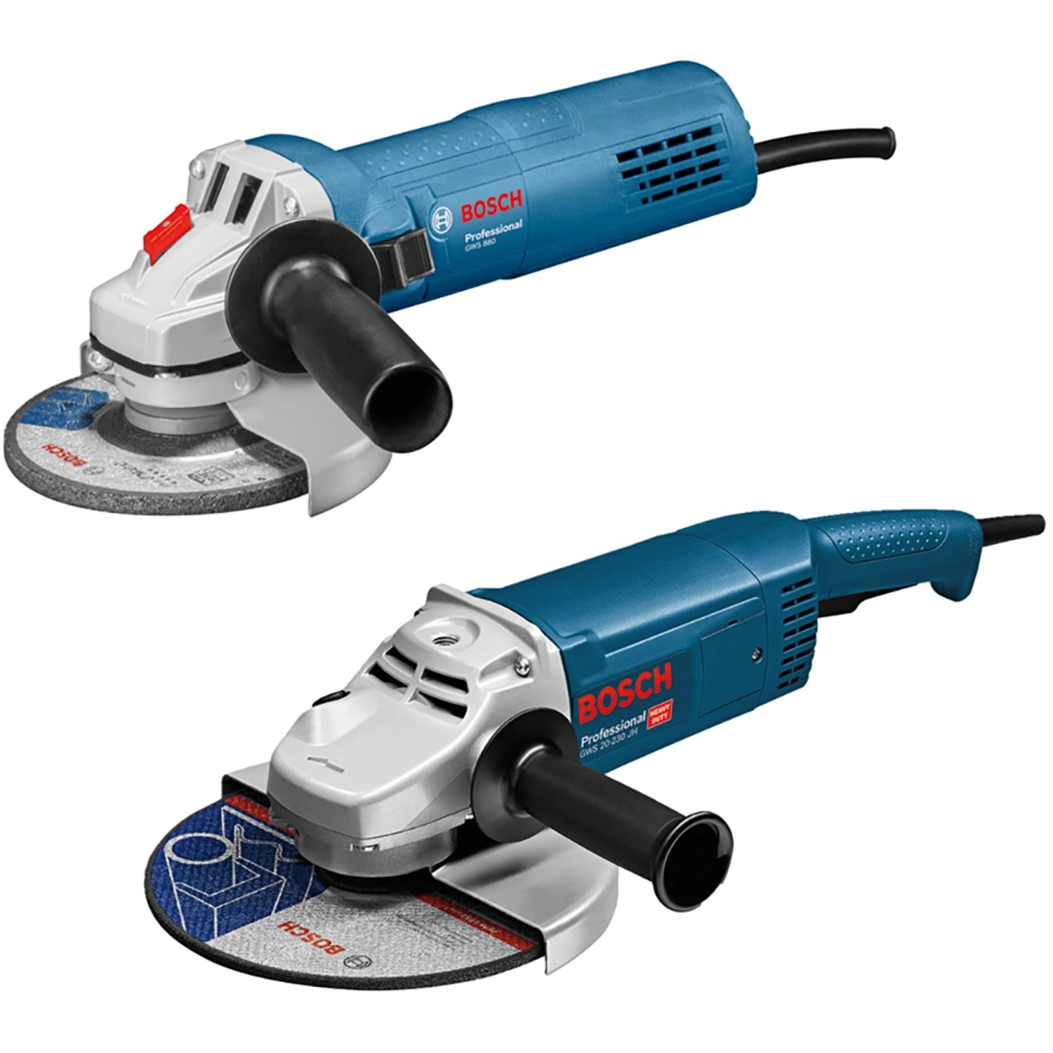 Bosch Professional Winkelschleifer GWS 20-230 J + GWS 880 im Karton