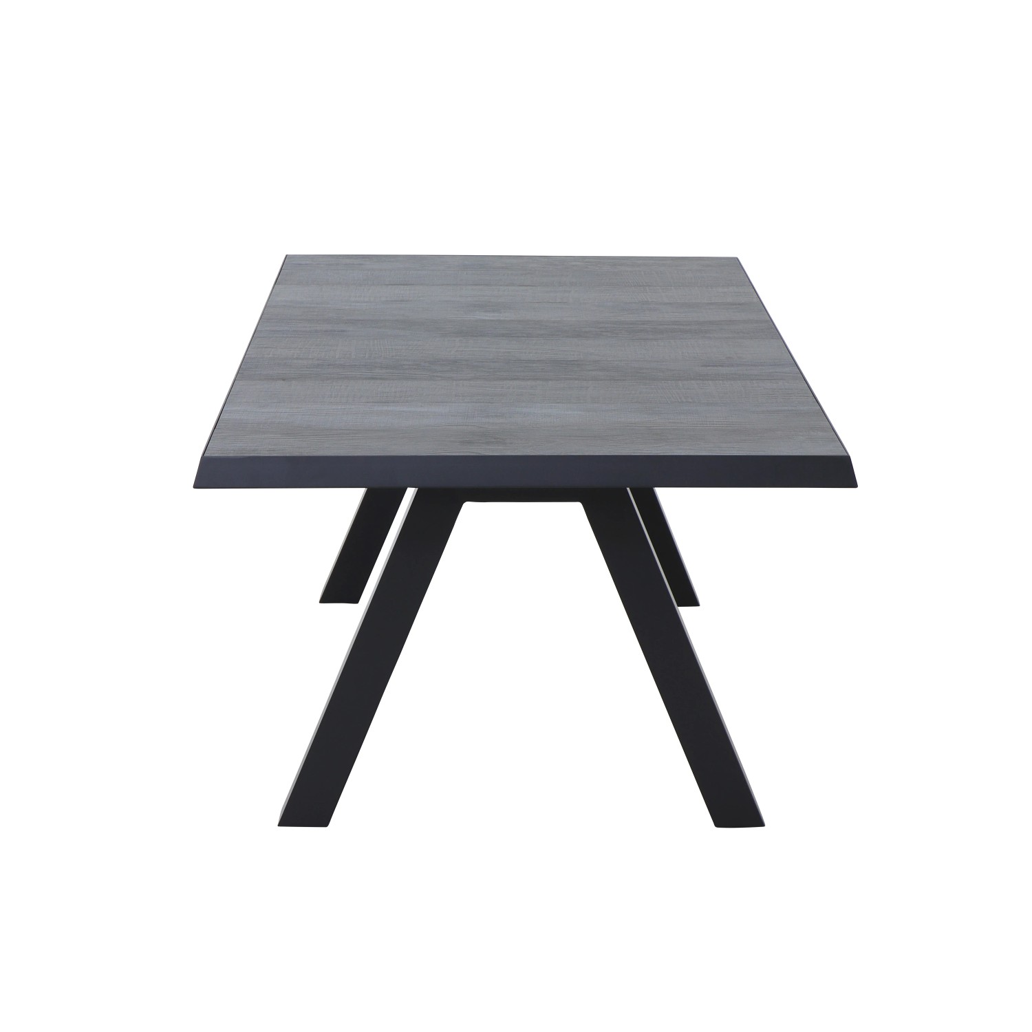 Rechteckiger Siena Garden Gartentisch Tirana in Wood Grey, 105x205 cm.