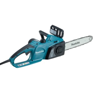 Makita Elektro-Kettensäge UC3041A mit 30 cm Schwert, blaugrün und schwarz.
