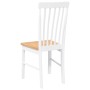 vidaXL Esszimmerstühle 2 Stk Weiß Massivholz Gummibaum 4102504_7
