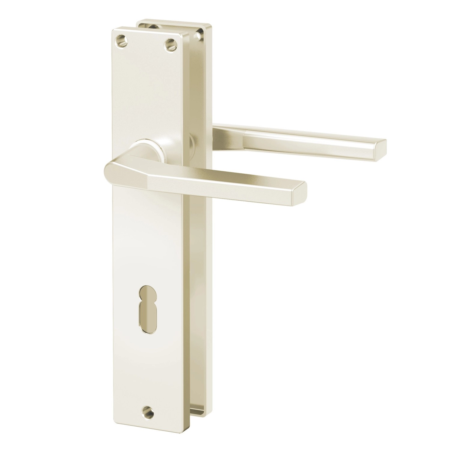 Basi - Langschild-Garnitur - ZB 4100 - Alu F2 - Eckig - Lochung Buntbart - 7420-1102