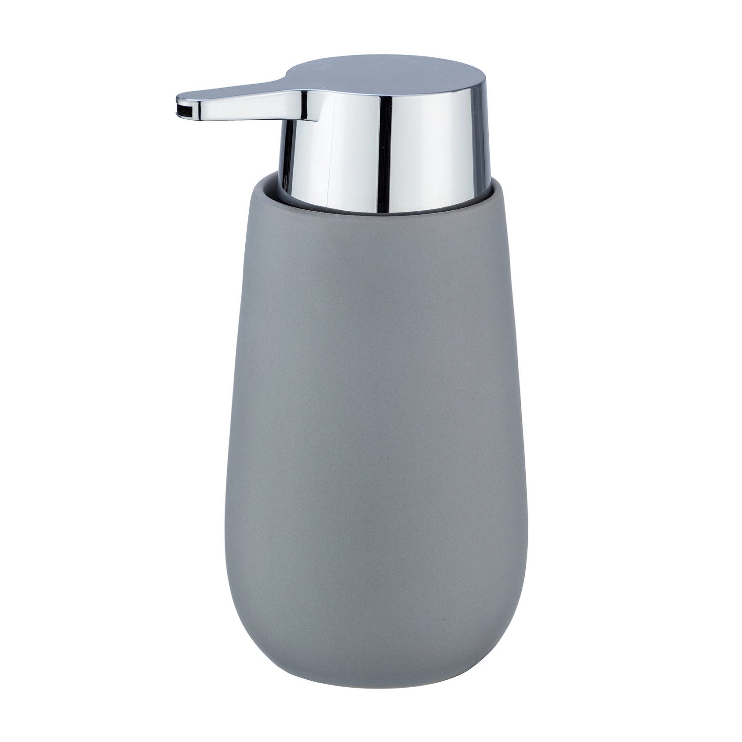 Wenko Seifenspender Badi Grau 0.32 l Keramik 9.5 x 16 x 8 cm