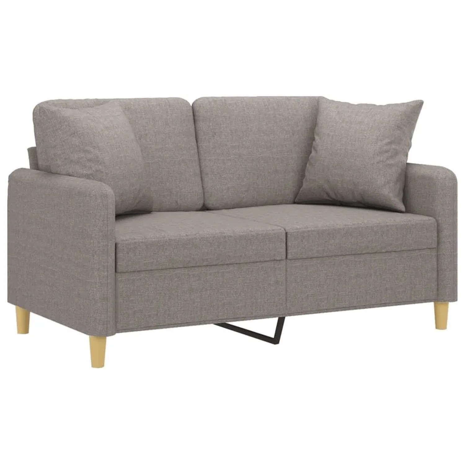 vidaXL 2-Sitzer-Sofa mit Zierkissen Taupe 120 cm Stoff 3200908 günstig online kaufen
