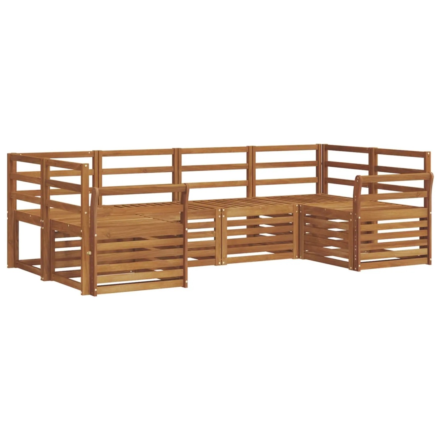 vidaXL Sofagarnituren 6 Tlg Natur Massivholz Akazie 3375369
