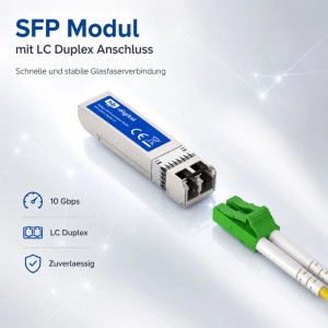 hb-digital 10G SFP+ Transceiver Modul LC Duplex 850nm Multimode DDM