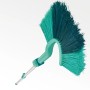 Leifheit Wand- und Deckenbesen Dusty Handgerät, Reinigungsgerät mit grünen Borsten.