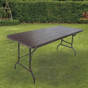TRUTZHOLM Klapptisch 180x75 cm in Holzoptik, ideal als Buffettisch oder Gartentisch.