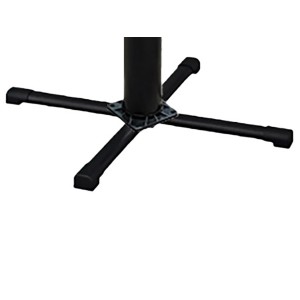 Verstellbarer Standfuß für Gartenduschen, 10x80x80 cm, schwarz, für flexible Platzierung.