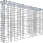 Gabiona Anbaukorb Typ 3, 100x200x40cm, Maschenweite 5x5cm, aus galvanisiertem Drahtgitter.