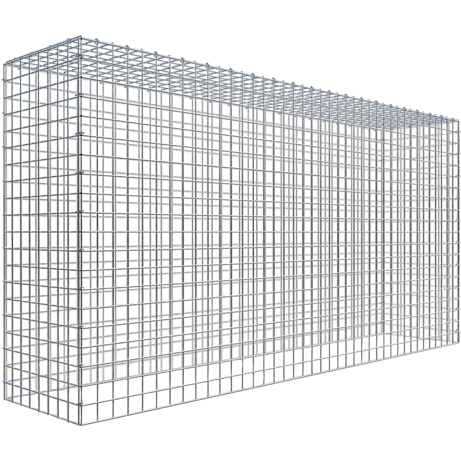 Gabiona C-Ring-Gabione-Anbaukorb Typ 3 100 x 200 x 40 cm Maschenw 5 x 5 cm