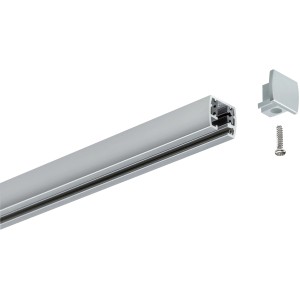 Paulmann URail Endkappen 2er-Set für Schienensysteme, silberfarben.